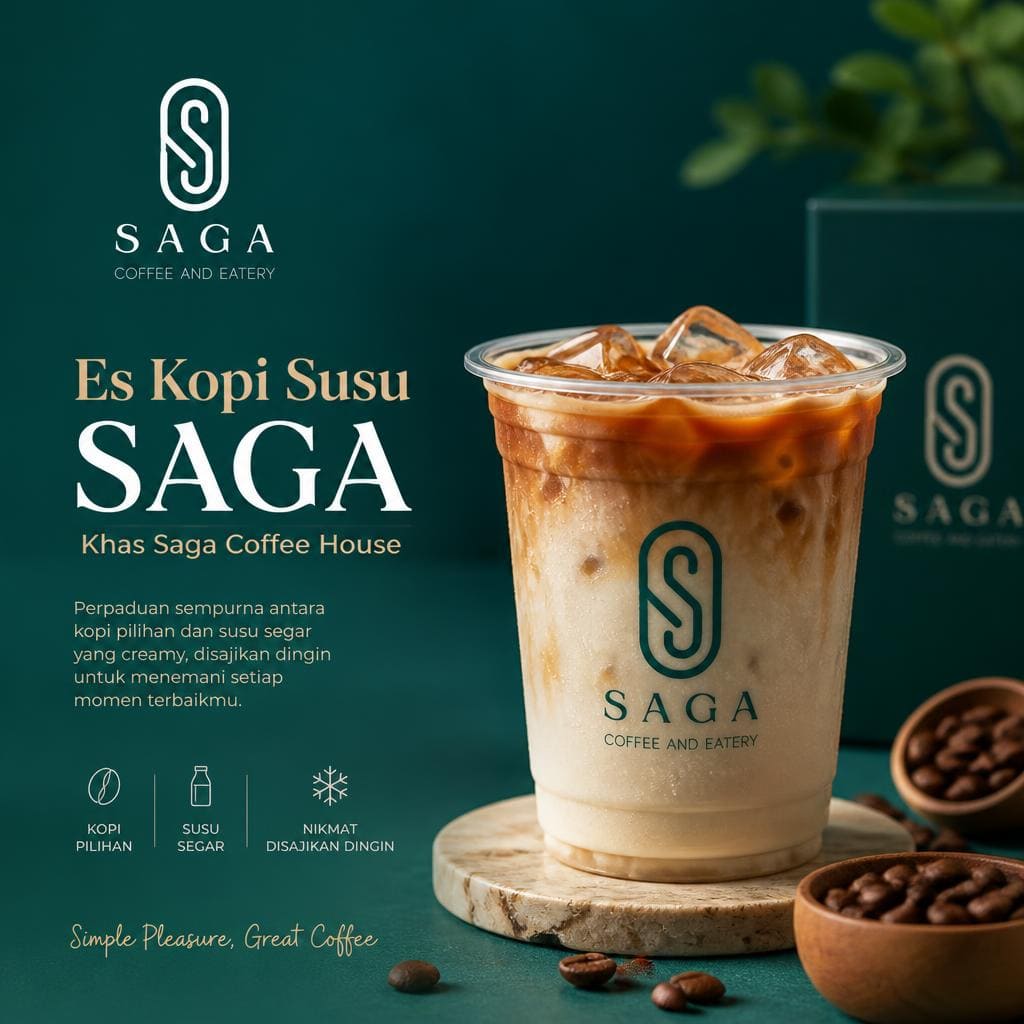 Es Kopi Susu SAGA menu unggulan Saga Coffee House